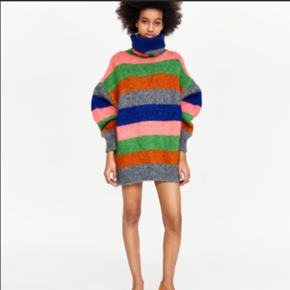 NWOT ZARA MULTICOLOR SWEATER - Picture 1 of 6